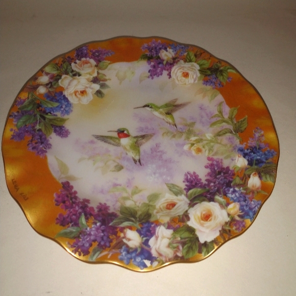 Delicate Treasures Beautiful Hummingbird plate # 63238 - Picture 2 of 5